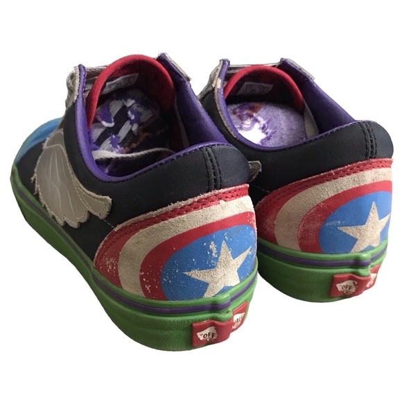 Pre-loved Vans off the Wall Men’s X Marvel old skool shoes Avengers - Picture 6 of 9